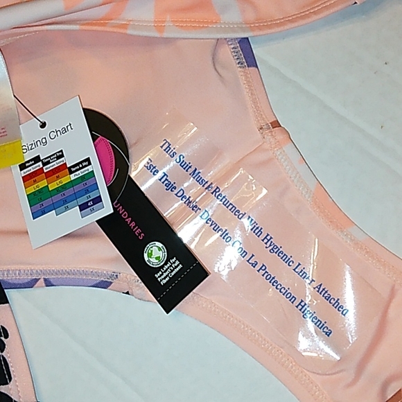 NWT Beautiful NOBO Juniors Pretty Floral Mid Rise Side Tie Bikini Bottoms - Picture 6 of 11